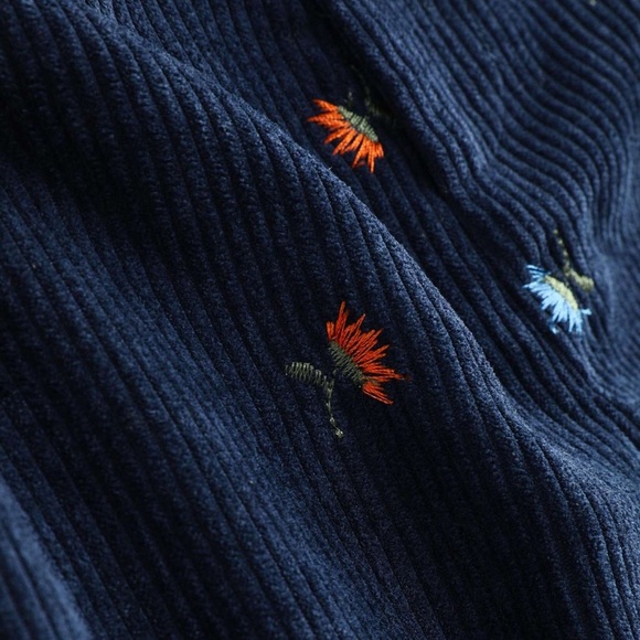 Cider Navy Floral Corduroy Pants NWT - Small - Picture 3 of 6